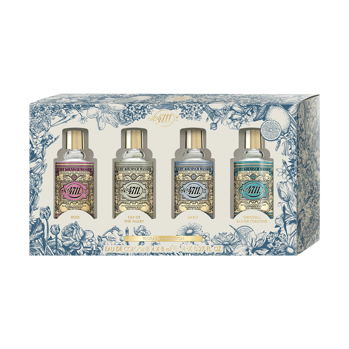 4711 Floral Collection Mini Set – Rose, Lily of The Valley, Daisy & Original – 4 x 8ml